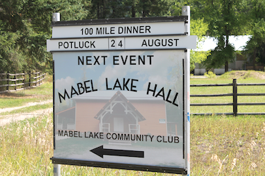 Sign on Mabel Lake Rd